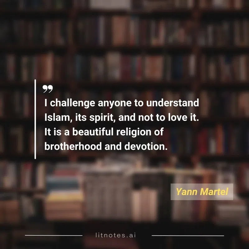 I challenge anyone to understand Islam, its spirit, and not to love it. It is a beautiful religion of brotherhood and devotion.